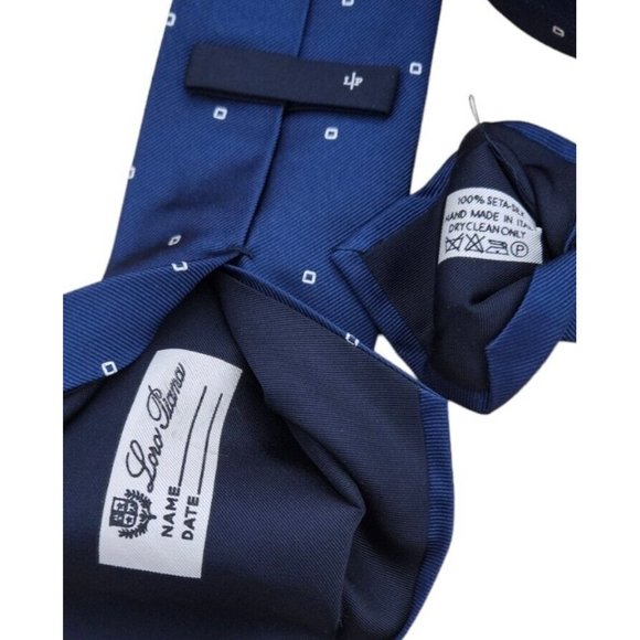 Loro Piana Ties for Men for sale | eBay LORO PIANA Blue Geometric Silk Tie HANDMADE ITALY 59\